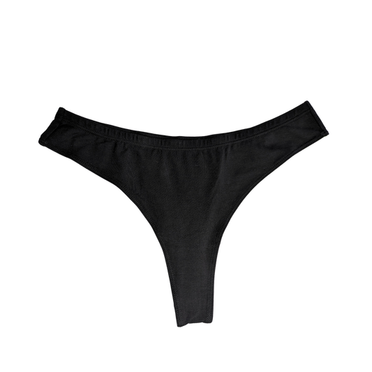 Organic Cotton Thong (Black)