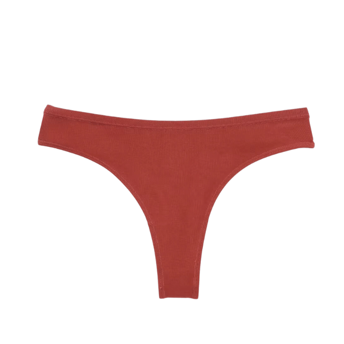 (Creativity) Cotton Thong Rust