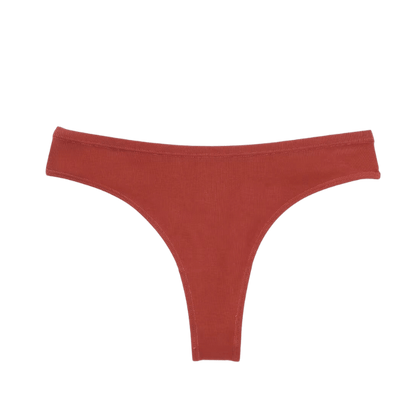 (Creativity) Cotton Thong Rust