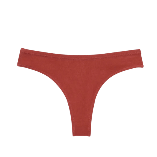 (Creativity) Cotton Thong Rust