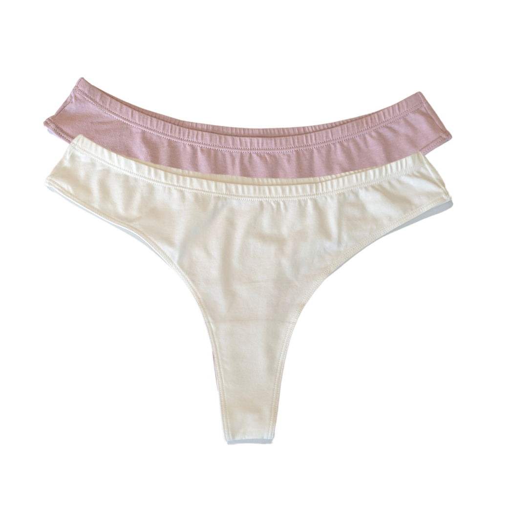 Organic Cotton Thong 2 pk