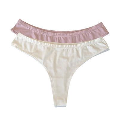 Organic Cotton Thong 2 pk