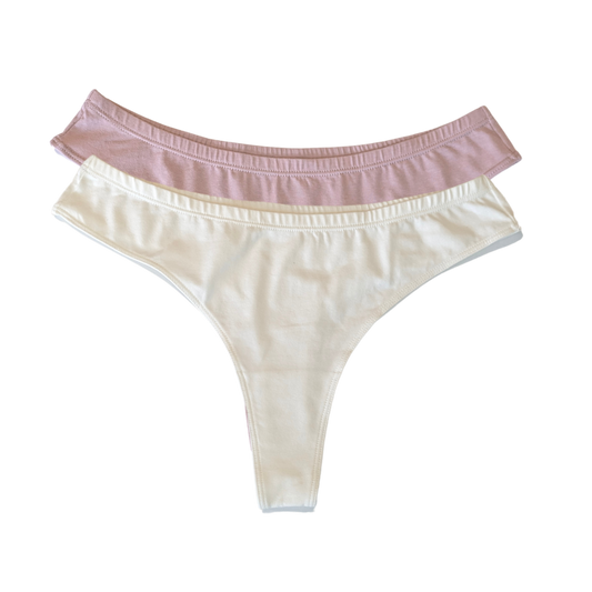 Organic Cotton Thong 2 pk